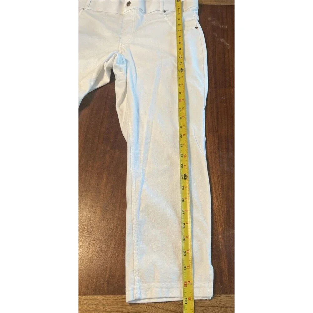 HUE Ankle Slit‎ Essential Denim Capris White Sz XL